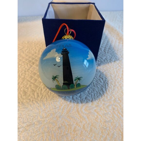 Vintage Beechcombers Lighthouse Gulf Coast Glass Ornament with Box - Picture 9 of 10